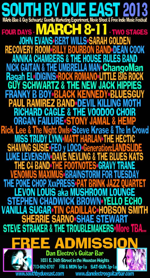South by Due East 2013 poster